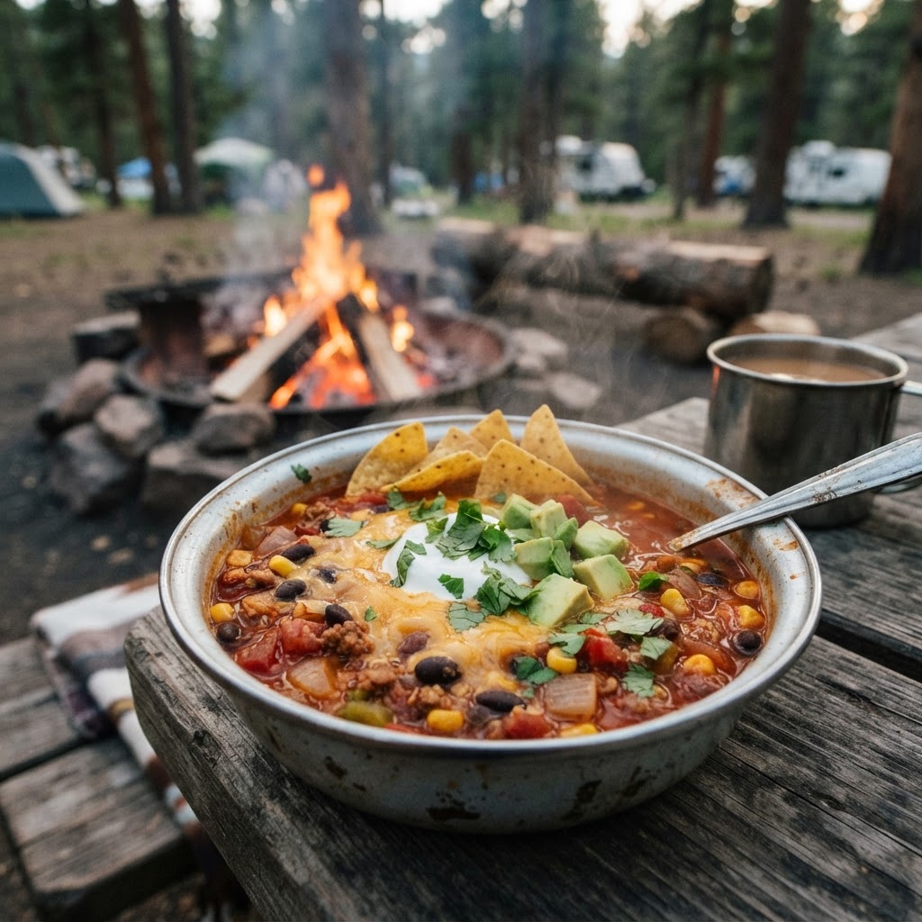 Campfire taco soup